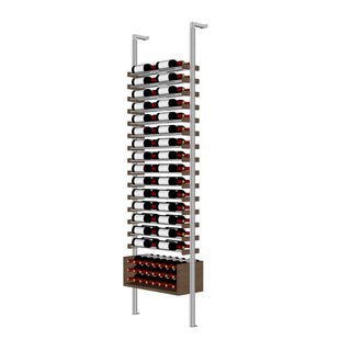Millesime U Shelf Wine Rack -2 bottle wide 2 bottle deep  & 8 Feet High label view and cork forward floor to ceiling wine racks