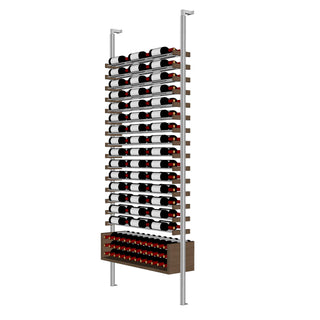 Millesime U Shelf Wine Rack -3 bottle wide 2 bottle deep  & 8 Feet High label view and cork forward wine rack and display