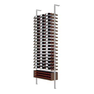 Millesime U Shelf Wine Rack -3 bottle wide 2 bottle deep  & 9 Feet High label view aluminum wine rack