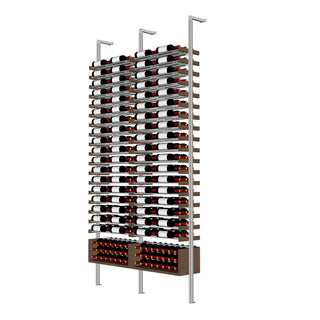 Millesime U Shelf Wine Rack -4 bottle wide 3 bottle deep  & 9 Feet High label view and cork forward wine rack