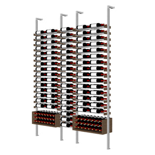 Millesime U Shelf Wine Rack -5 bottle wide 2 bottle deep  & 8 Feet High label view and cork forward wine racking