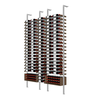 Millesime U Shelf Wine Rack -5 bottle wide 3 bottle deep  & 9 Feet High label view and cork forward wine rack and display