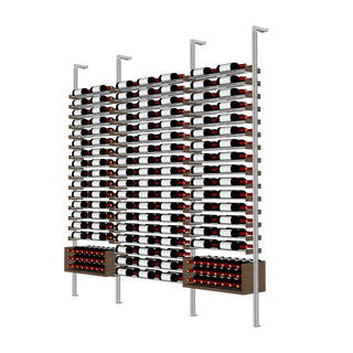 Millesime U Shelf Wine Rack -7 bottle wide 2 bottle deep  & 8 Feet High label view and cork forward wine rack
