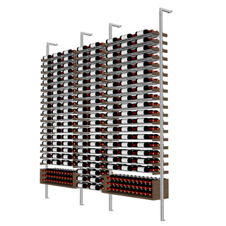 Millesime U Shelf Wine Rack -8 bottle wide 3 bottle deep  & 9 Feet High label forward & cork forward wine display