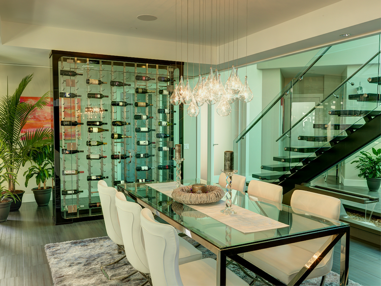 4. All Glass Wine Cellar in West Vancouver