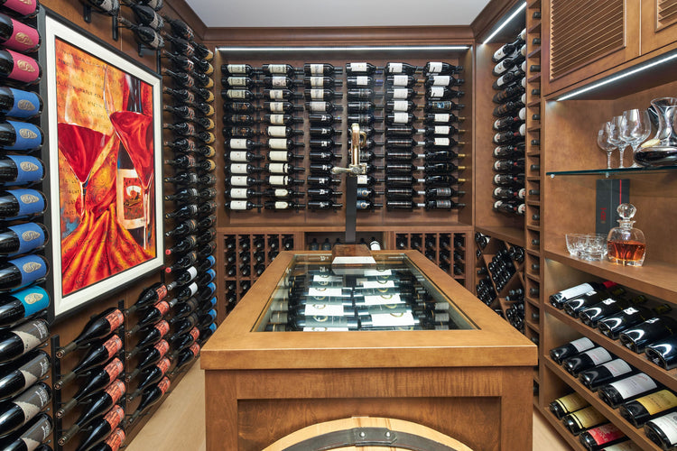 63. West Vancouver Custom Wine Cellar with Maple Millwork