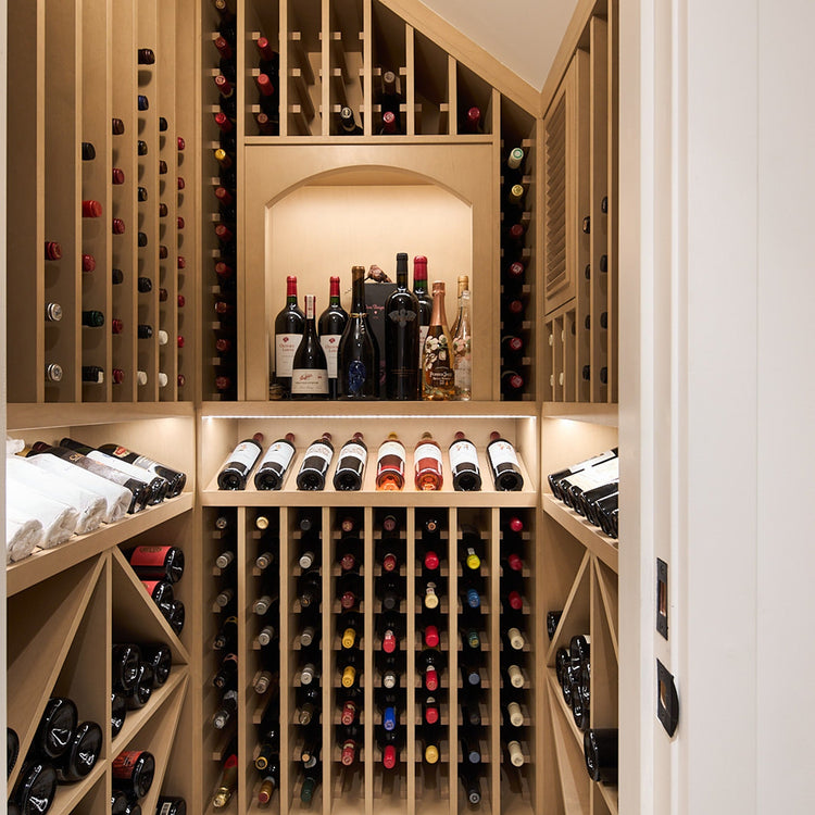 75. Heritage Wood Wine Cellar Design