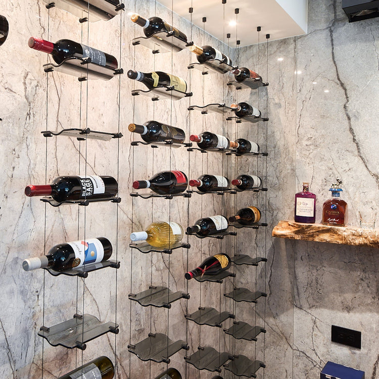 72. Modern Staircase Wine Feature: Float Racking System