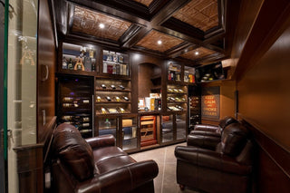 50. Custom Home “Snug” Wine Bar Design in Canada