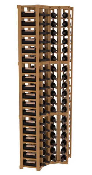 Elementcollection 4 Column Corner Wood Wine Rack Oak Stained