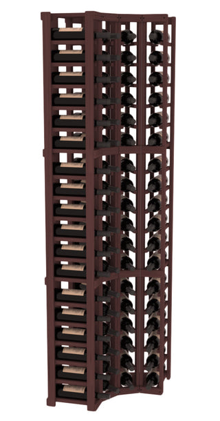 Elementcollection 4 Column Corner Wood Wine Rack Walnut Stained