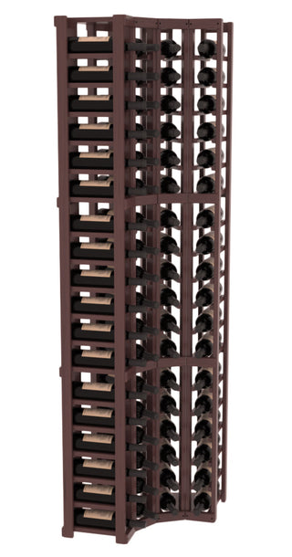 Elementcollection 4 Column Corner Wood Wine Rack Walnut Stained