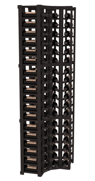 Elementcollection 4 Column Corner Wood Wine Rack Black Stained