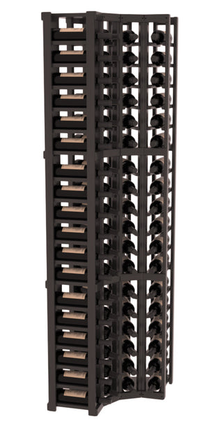 Elementcollection 4 Column Corner Wood Wine Rack Black Stained