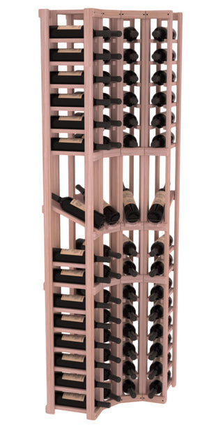 Elementcollection 4 Column Corner Display Row Wood Wine Rack Unstained Element Collection