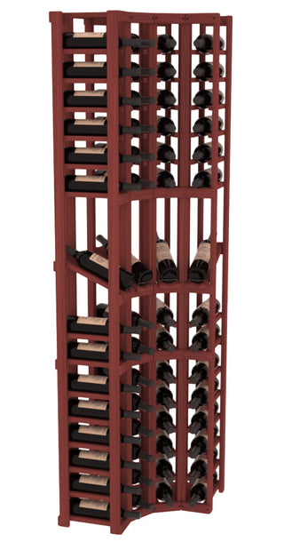 Elementcollection 4 Column Corner Display Row Wood Wine Rack Cherry Stained