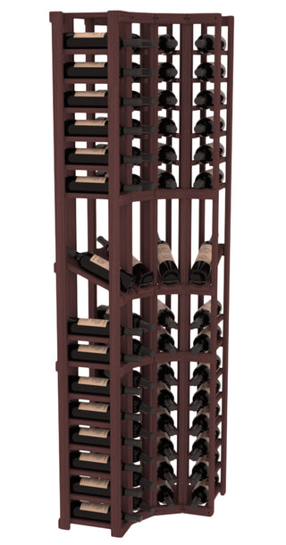 Elementcollection 4 Column Corner Display Row Wood Wine Rack Walnut Stained