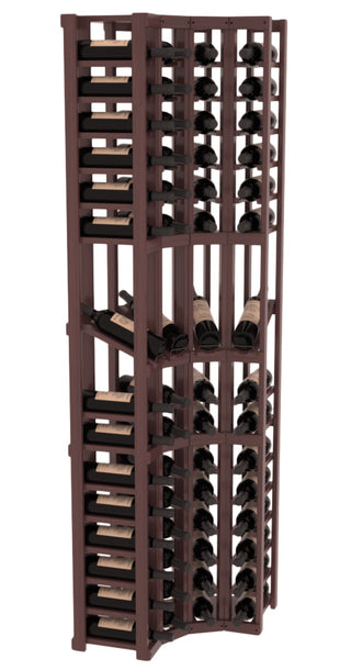 Elementcollection 4 Column Corner Display Row Wood Wine Rack Walnut Stained