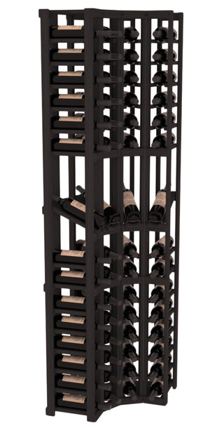 Elementcollection 4 Column Corner Display Row Wood Wine Rack Black Stained