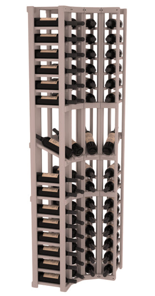 Elementcollection 4 Column Corner Display Row Wood Wine Rack Greywash Stained