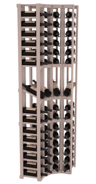 Elementcollection 4 Column Corner Display Row Wood Wine Rack Greywash Stained