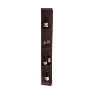 Elementcollection Quarter Round Display Wood Wine Rack Black Stained