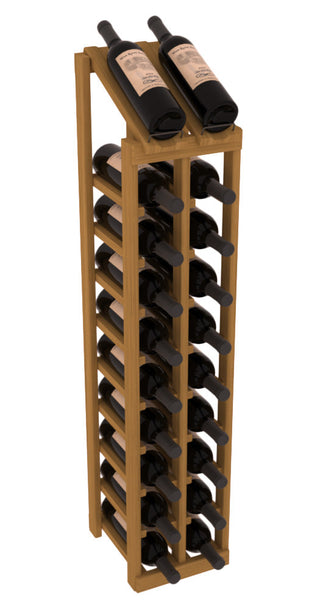 Elementcollection 2 Column 10 Bottle Display Top Wood Wine Rack Oak Stained