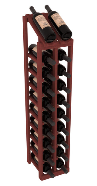 Elementcollection 2 Column 10 Bottle Display Top Wood Wine Rack Cherry Stained