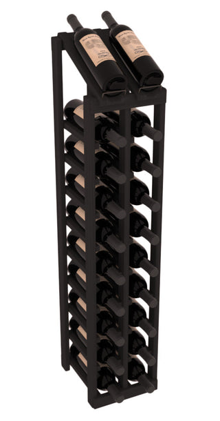 Elementcollection 2 Column 10 Bottle Display Top Wood Wine Rack Black Stained
