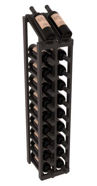 Elementcollection 2 Column 10 Bottle Display Top Wood Wine Rack Black Stained