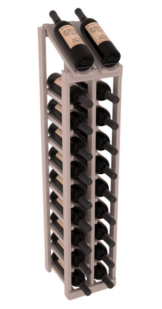 Elementcollection 2 Column 10 Bottle Display Top Wood Wine Rack Greywash Stained