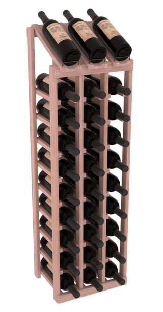 Elementcollection 3 Column 10 Bottle Display Wood Wine Rack Unstained
