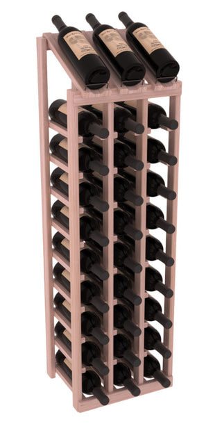 Elementcollection 3 Column 10 Bottle Display Wood Wine Rack Unstained