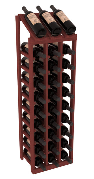 Elementcollection 3 Column 10 Bottle Display Wood Wine Rack Cherry Stained