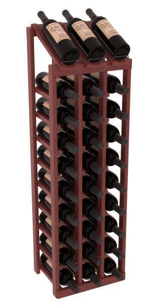 Elementcollection 3 Column 10 Bottle Display Wood Wine Rack Cherry Stained