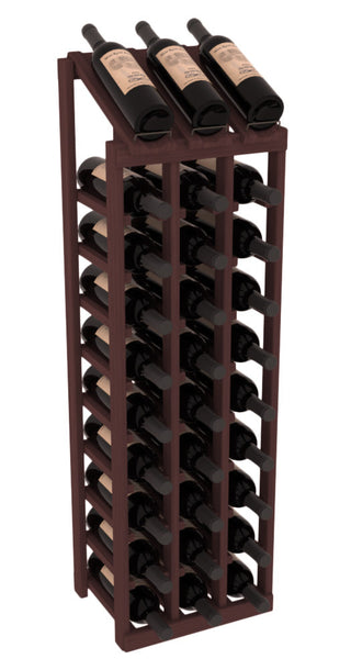 Elementcollection 3 Column 10 Bottle Display Wood Wine Rack Walnut Stained