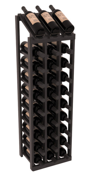 Elementcollection 3 Column 10 Bottle Display Wood Wine Rack Black Stained