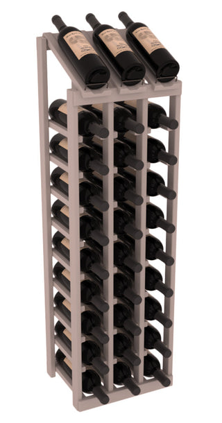 Elementcollection 3 Column 10 Bottle Display Wood Wine Rack Greywash Stained