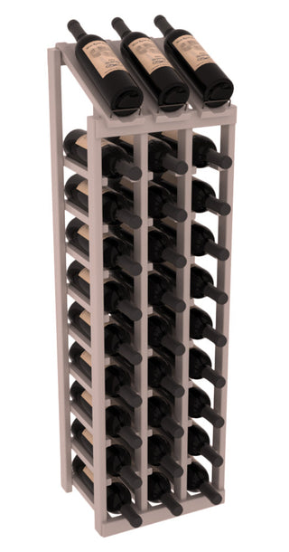Elementcollection 3 Column 10 Bottle Display Wood Wine Rack Greywash Stained