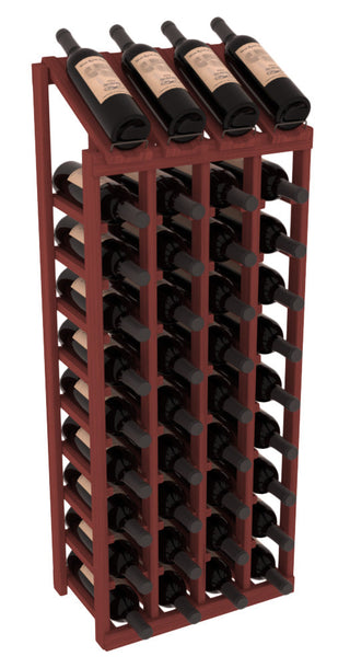 Elementcollection 4 Column 10 Column Display Wood Wine Rack Cherry Stained