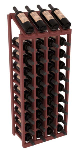 Elementcollection 4 Column 10 Column Display Wood Wine Rack Cherry Stained