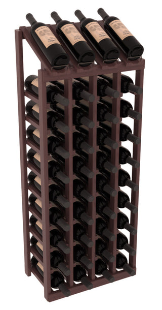 Elementcollection 4 Column 10 Column Display Wood Wine Rack Walnut Stained