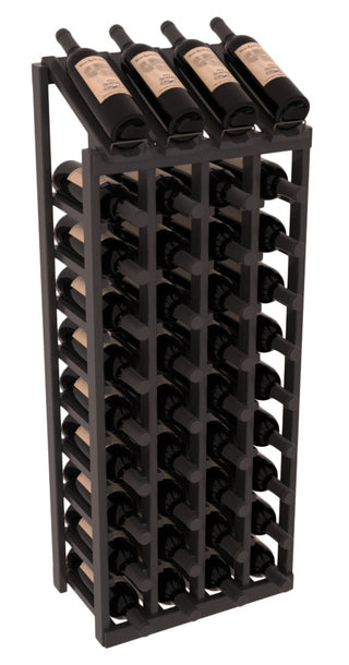 Elementcollection 4 Column 10 Column Display Wood Wine Rack Black Stained