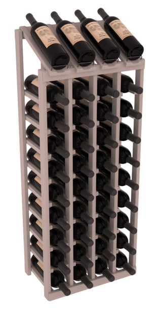 Elementcollection 4 Column 10 Column Display Wood Wine Rack Greywash Stained