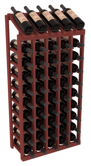 Elementcollection 5 Column 10 Bottle Display Wood Wine Rack Cherry Stained