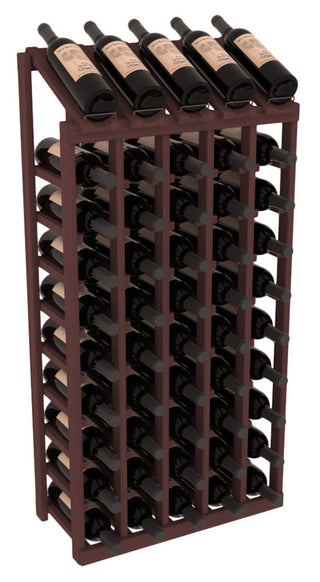 Elementcollection 5 Column 10 Bottle Display Wood Wine Rack Walnut Stained