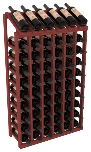 Elementcollection 6 Column 10 Bottle Display Wood Wine Rack Cherry Stained