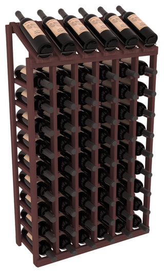 Elementcollection 6 Column 10 Bottle Display Wood Wine Rack Walnut Stained