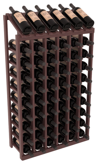Elementcollection 6 Column 10 Bottle Display Wood Wine Rack Walnut Stained