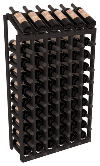 Elementcollection 6 Column 10 Bottle Display Wood Wine Rack Black Stained